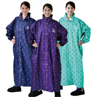 【JUMP 將門】海軍印花風 反光連身一件式風雨衣