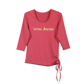 【Vital Salveo 紗比優】女圓領七分袖運動上衣(韻律瑜珈衣/遠紅外線-台灣製造)