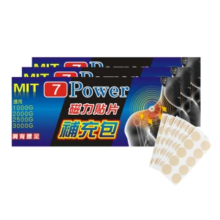 【7Power】MIT舒緩磁力貼替換貼布 X 3包超值組(30枚/包  不含磁石 /貼片補充包)