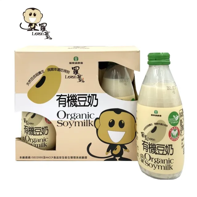 【羅東鎮農會】羅董有機豆奶6瓶(245ml/瓶)