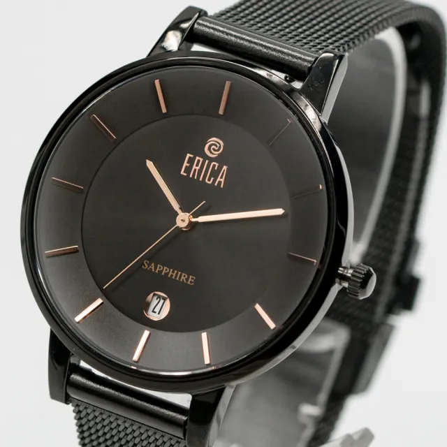 【ERICA】米蘭不鏽鋼腕錶-黑(ER-18-BLB)