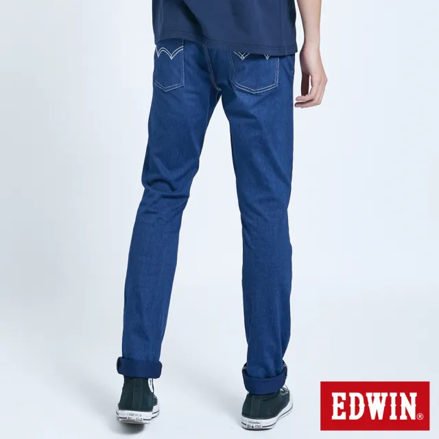 【EDWIN】男裝 JERSEYS EJ2棉感小直筒迦績褲(石洗藍)