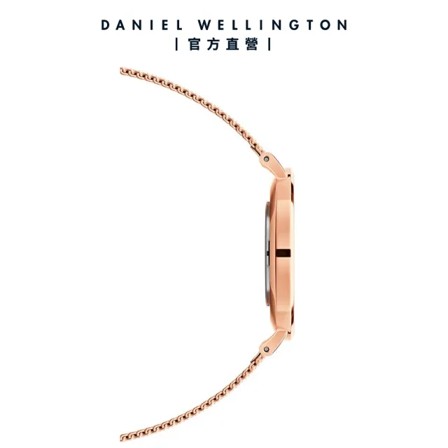 【Daniel Wellington】DW 手錶 Petite Melrose 28mm玫瑰金米蘭金屬錶(DW00100217)