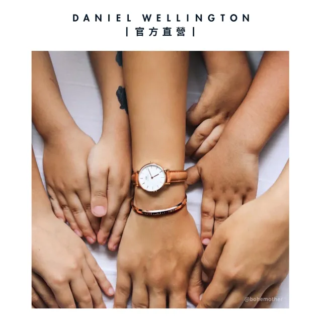 【Daniel Wellington】DW 手錶 Petite Durham 28mm淺棕色真皮皮革錶-玫瑰金框(DW00100228)