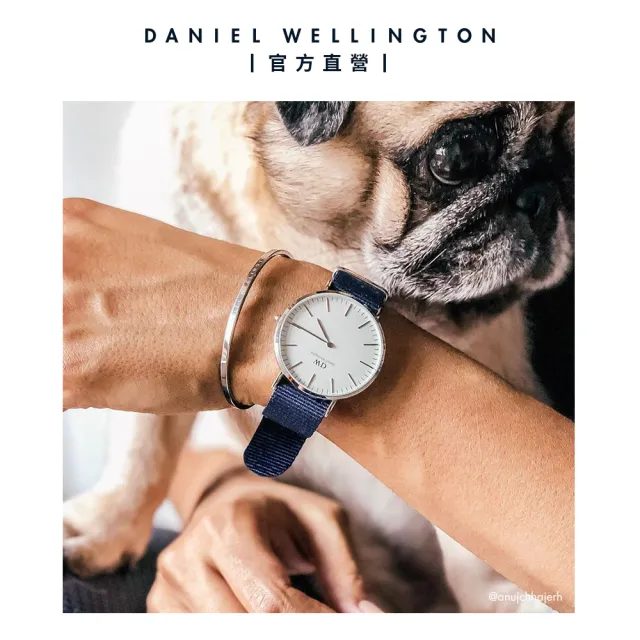 Daniel Wellington】DW 手錶Classic Bayswater 40mm星空藍織紋錶(兩色