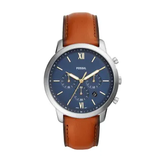 【FOSSIL】NEUTRA CHRONO 運動玩家淺棕手錶 男FS5453