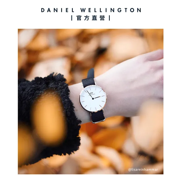 【Daniel Wellington】DW 錶帶 Petite Cornwall 寂靜黑織紋錶帶(DW00200195)