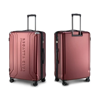 【Regatta Club】水流護角29吋高貴紅色色可加大飛機輪TSA海關鎖拉鏈行李箱/旅行箱 行李箱(行李箱)
