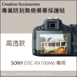 SONY DSC-RX100M6專用防刮無痕螢幕保護貼(高透款)