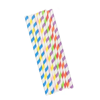 【FUJI-GRACE 日本富士雅麗】彩色環保紙吸管一次性可分解(二包共50支入)