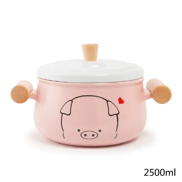 【嘿豬豬】木柄系列 煲湯陶鍋 2.5L(3到4人份)