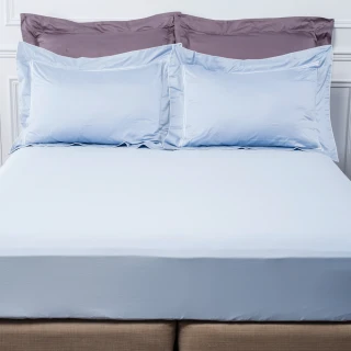 【HOLA】艾維卡埃及棉素色床包特大藍(特大)