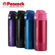 【日本孔雀Peacock】運動暢快直飲不鏽鋼保冷保溫杯550ML-紫色(直飲口設計)(保溫瓶)