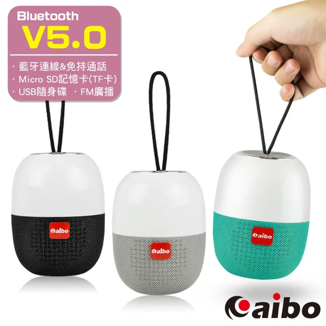 【aibo】BT-L07 多功能隨身攜帶式 藍牙V5.0無線喇叭(TF卡/隨身碟/FM)