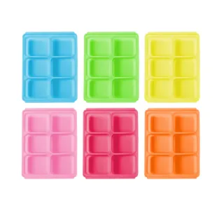 【TGM】FDA 馬卡龍 白金矽膠副食品冷凍儲存分裝盒 繽紛色彩 2入組(冷凍盒 冰磚盒)