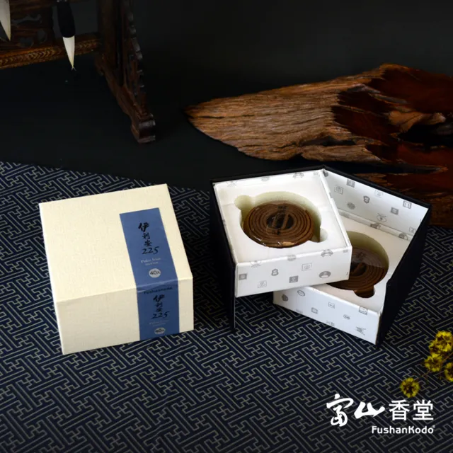 【富山香堂】一送一  Q萌招財貓沉香組_伊利安 1.5H盤香40片(招財開運印尼沉香盤香環香香薰)