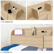 【IHouse】米洛 日系插座收納床頭+床底二件組 雙大6尺