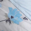 【LAMINA】精梳棉涼被5X7尺-花語綻放(藍)