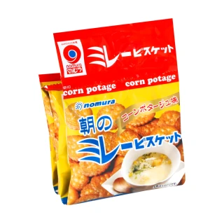 【野村煎豆】4連美樂圓餅-玉米濃湯風味(120g)