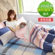 【BELLE VIE】100%精梳純棉活性印染 加大床包兩用被四件組(多款任選)