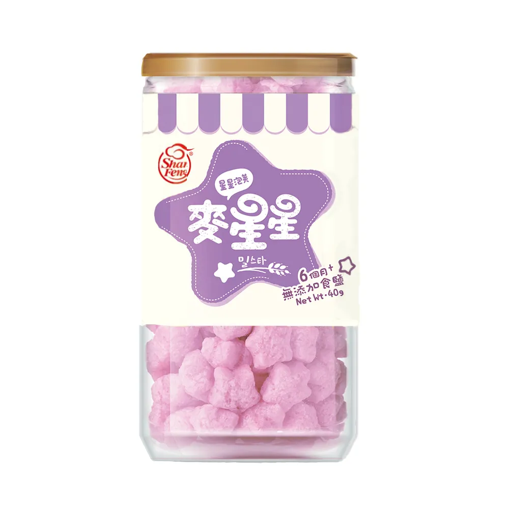 【穗穗康健】紫地瓜麥星星 寶寶米餅 磨牙餅(40公克/罐)