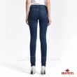 【BRAPPERS】女款 新美腳 系列-彈性W刺繡鑲鑽窄管褲(深藍)