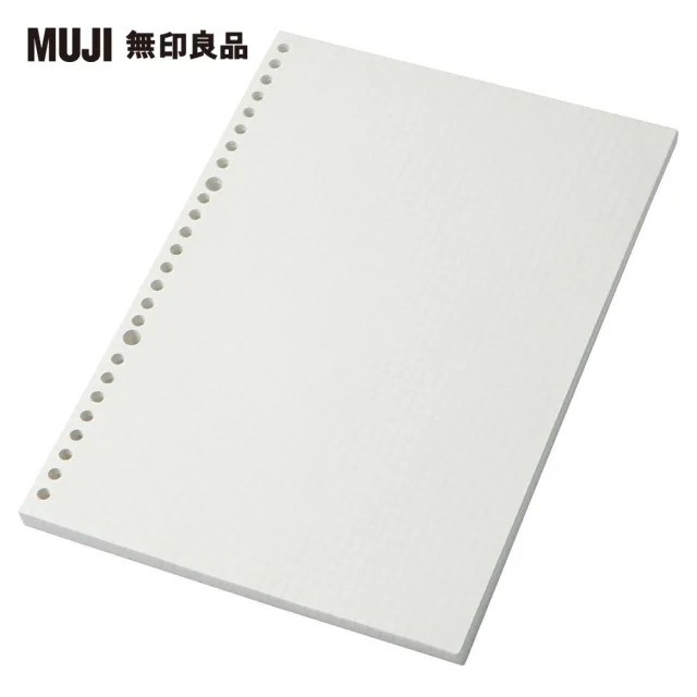 【MUJI 無印良品】植林木不易透色活頁紙/B5.方眼.5mm.100頁