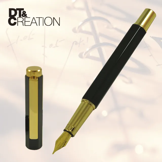 【DT&CREATION】成就四方六角鋼筆-黑金(金屬鋼筆)