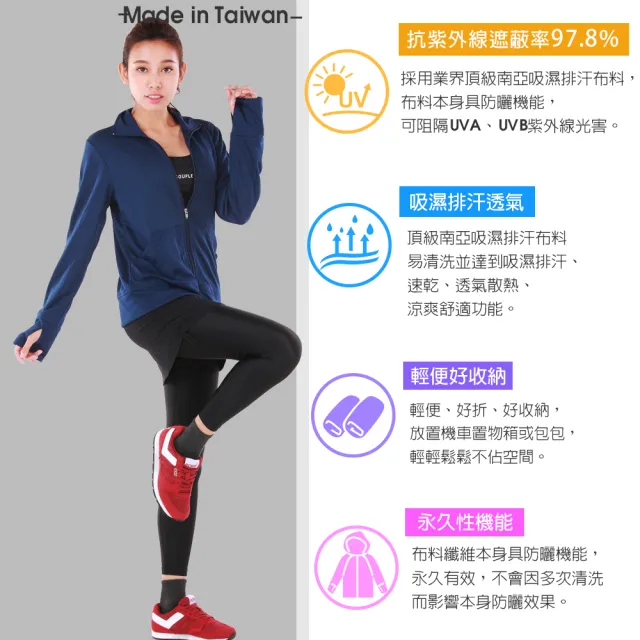【MI MI LEO】台灣製抗UV連帽吸排外套(專區)