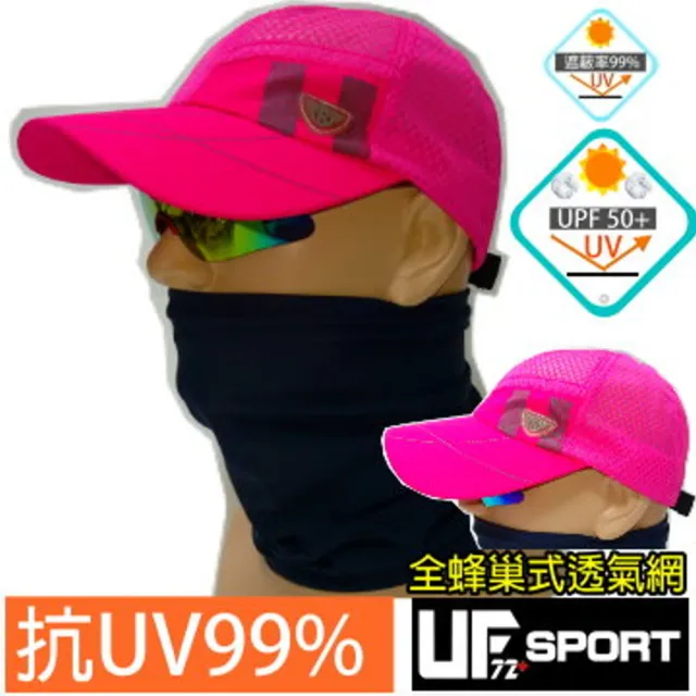 【山野行者】UF6629 抗UV蜂巢全透氣式螢光輕量運動帽(路砲/戶外登山/運動/生存野戰/釣魚/自行車/旅遊)