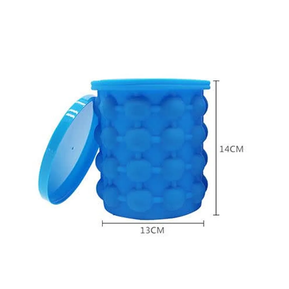 【E-Life】環保矽膠製冰保冰桶-2入組(環保/矽膠/製冰/保冰/易清洗/容量大/冰桶/2入組)
