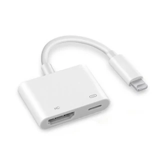 【AILEC】iPhone Lightning 轉HDMI 數位影音轉接線 轉接頭(蘋果 APPLE 手機平板影像輸出加充電)