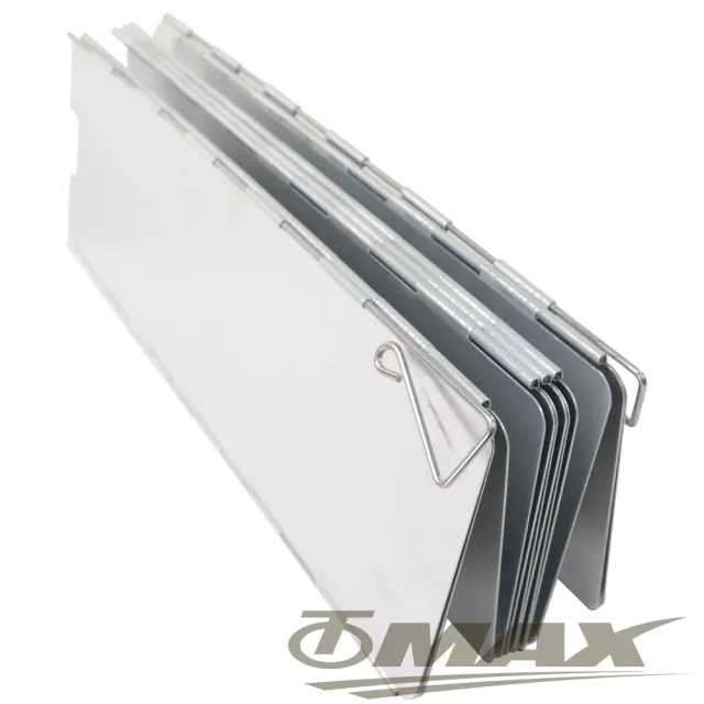 【OMAX】12片鋁合金摺疊攜帶式擋風板-1入(速)