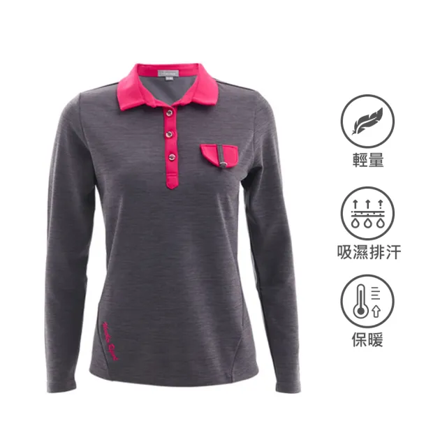 【Weather Report】保暖本布領女POLO衫 / 深灰(WI4201-01)