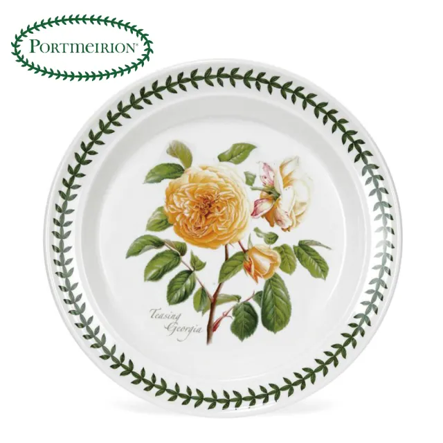【Portmeirion 波特玫琳恩】Botanic Garden Rose經典植物園玫瑰系列26.5CM餐盤6入組-10吋(英國製餐盤)