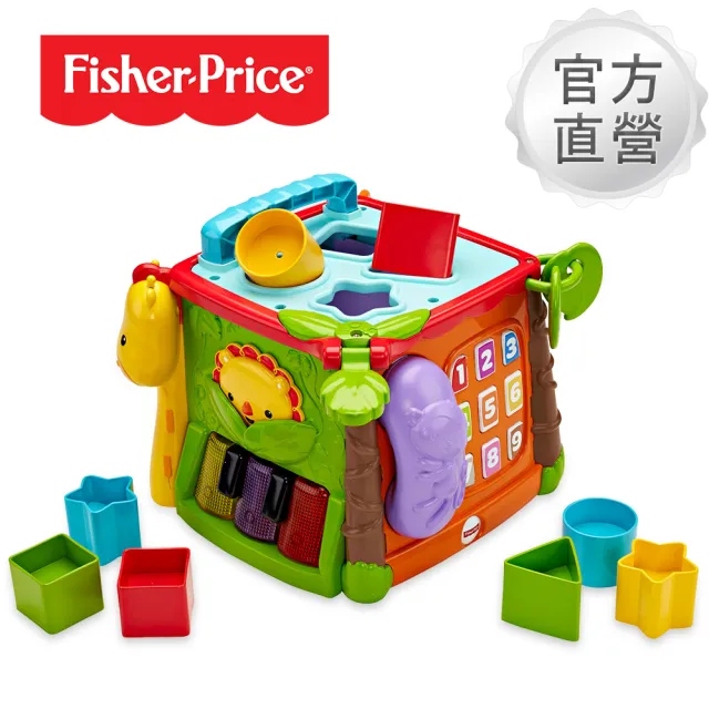 【Fisher price 費雪】可愛動物積木盒(積木玩具/幼兒/角色扮演/雙語教學)