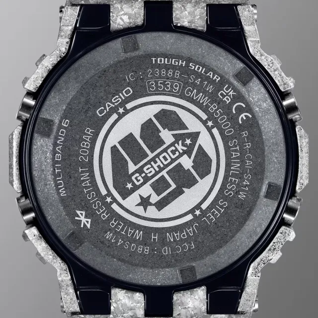 CASIO 卡西歐】G-SHOCK 40週年限定電波藍牙太陽能深層硬化全金屬百搭銀