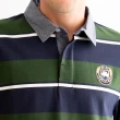 【Arnold Palmer 雨傘】男裝-舒適條紋POLO衫(深藍色)