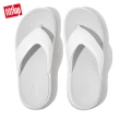 【FitFlop】SURFF LEATHER TOE-POST SANDALS運動風皮革夾腳涼鞋-女(都會白)