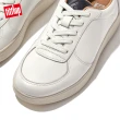 【FitFlop】RALLY LEATHER PANEL SNEAKERS撞色拼接繫帶休閒鞋-女(都會白/午夜藍)