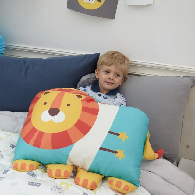 【Milo&Gabby】動物好朋友-可水洗防蹣兒童枕心+枕套組-2歲以上(LONNIE小獅王)