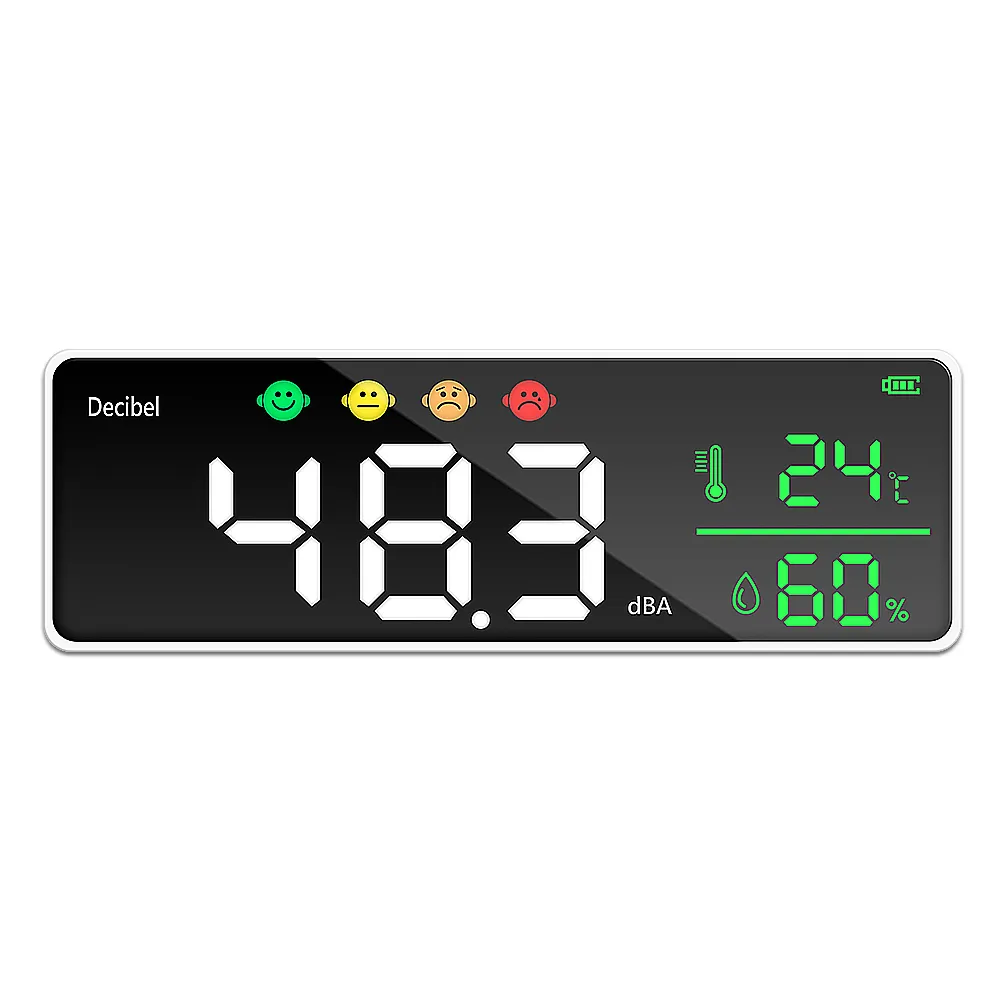 【邦邦科技】壁掛分貝計 噪聲檢測器 溫濕度顯示  音量檢測 851-SLMP01(分貝計面板 噪音計 噪音管制)