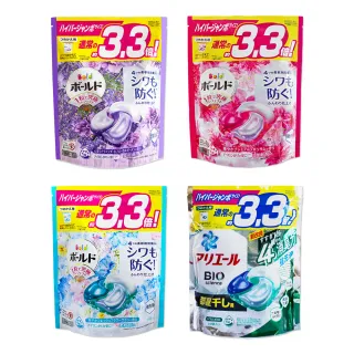 【P&G】日本4D超濃縮抗菌凝膠洗衣球 36顆袋裝X3(薰衣草/抗菌除臭/百合/玫瑰 平行輸入)