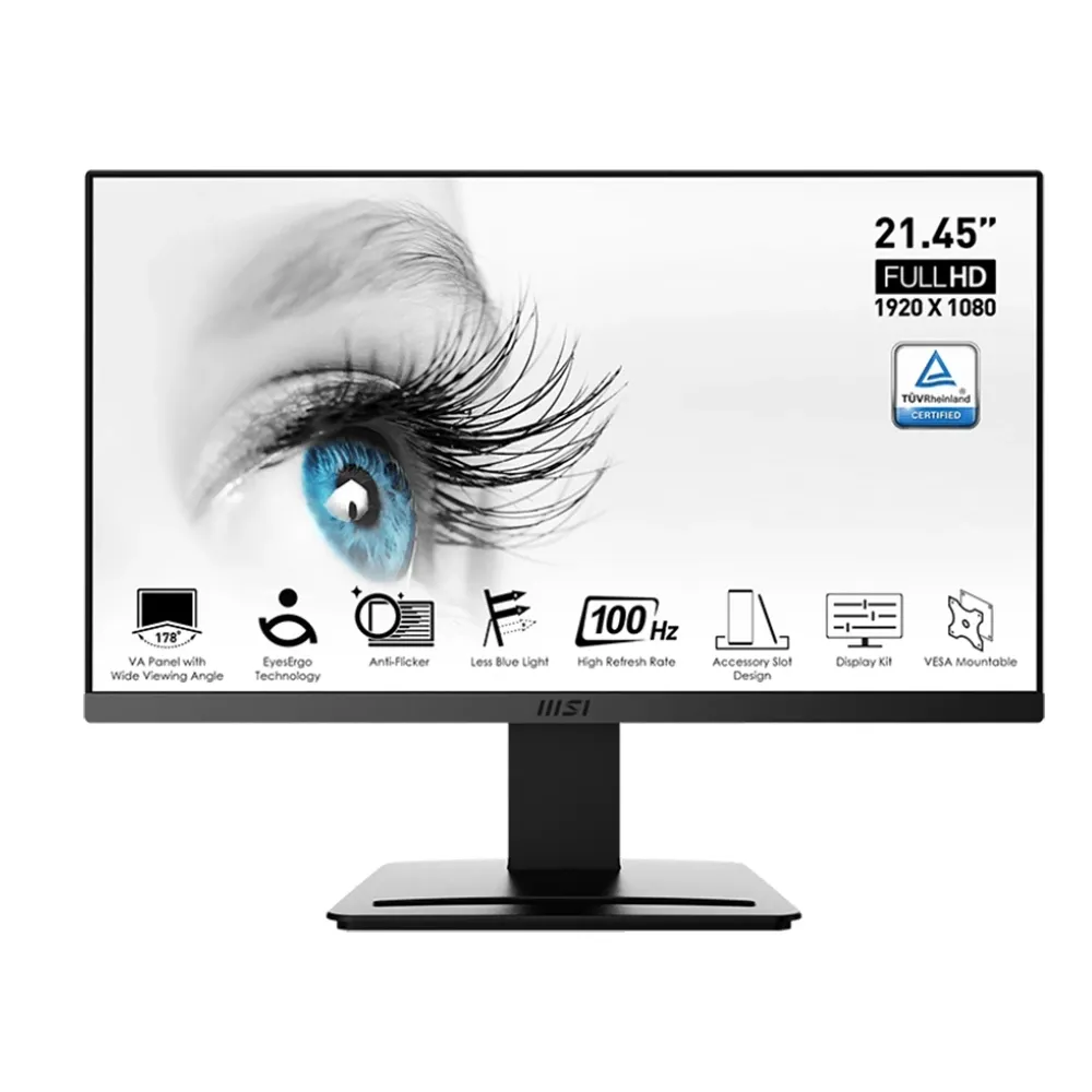 【MSI 微星】PRO MP223 22型 VA 100Hz 平面美型商用螢幕(TUV護眼認證/HDMI/1ms)