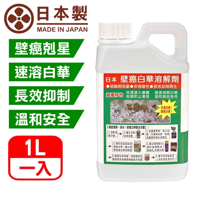 【十田修繕】壁癌白華溶解劑 1L(壁癌 白華 乳膠漆 批土 油漆 防水 碳酸鈣)