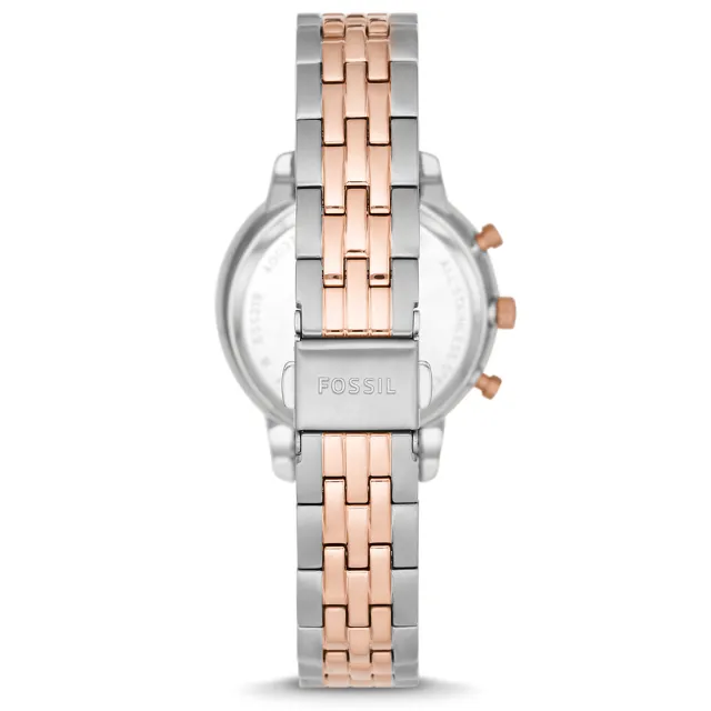 【FOSSIL】Neutra 珍珠貝晶鑽三眼計時女錶-36mm(ES5279)