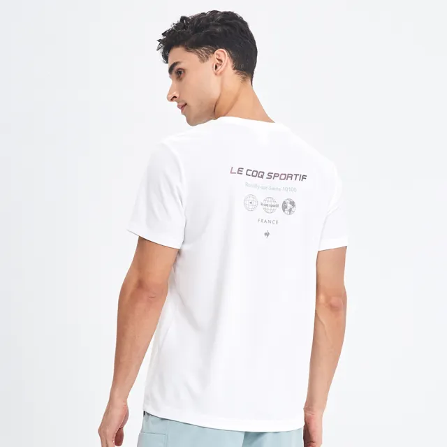 【LE COQ SPORTIF 公雞】S.Cafe環保科技咖啡紗基礎百搭短袖T恤 中性-3色-LWR23609