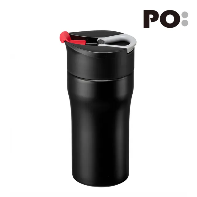 【PO:】便攜法壓保溫咖啡杯320ml(紅)(保溫杯)