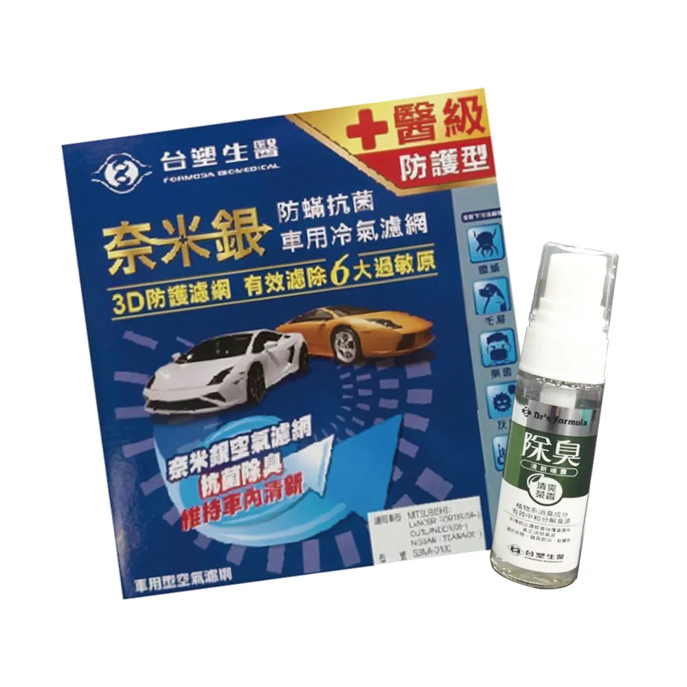 【Dr. Formula 台塑生醫】防疫必備 奈米銀冷氣濾網_送專業安裝_D113 適用車型NISSAN(車麗屋)