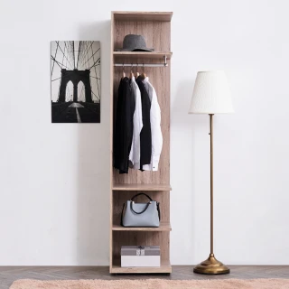 【時尚屋】凱希橡木1.5尺開放衣櫃(免運費 免組裝 衣櫃)